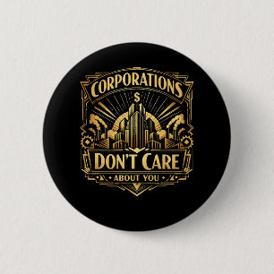 Gilded Towers of Greed 6 Cm Round Badge
