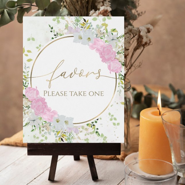 Gilded Wildflower Spring Bridal Shower Favours Sig Poster (Creator Uploaded)