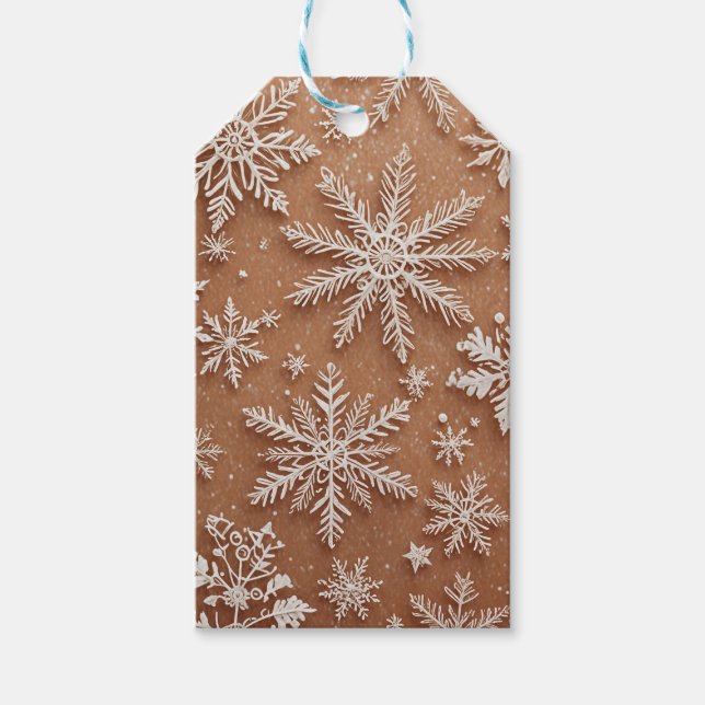 Gilded Winter Crystals Gift Tags (Front)