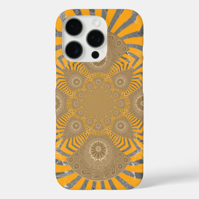 Gilded Zephyr: Elegance in Golden Yellow & Chrome Case-Mate iPhone Case (Back)
