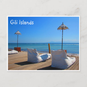 gili island seats postcard