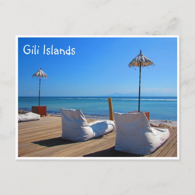 gili island seats postcard (Front)