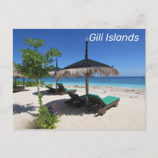Gili Islands Beach Indonesia Postcard