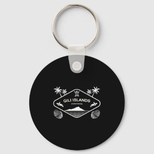 Gili Islands Indonesia Sea Turtle Palms Vacation S Key Ring