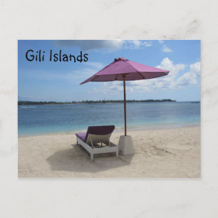 gili islands seat postcard