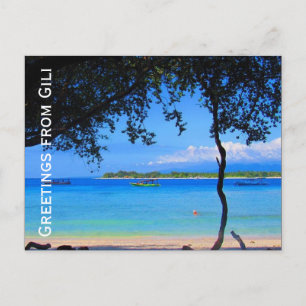 gili trawangan greetings postcard