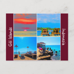gili trawangan indonesia postcard