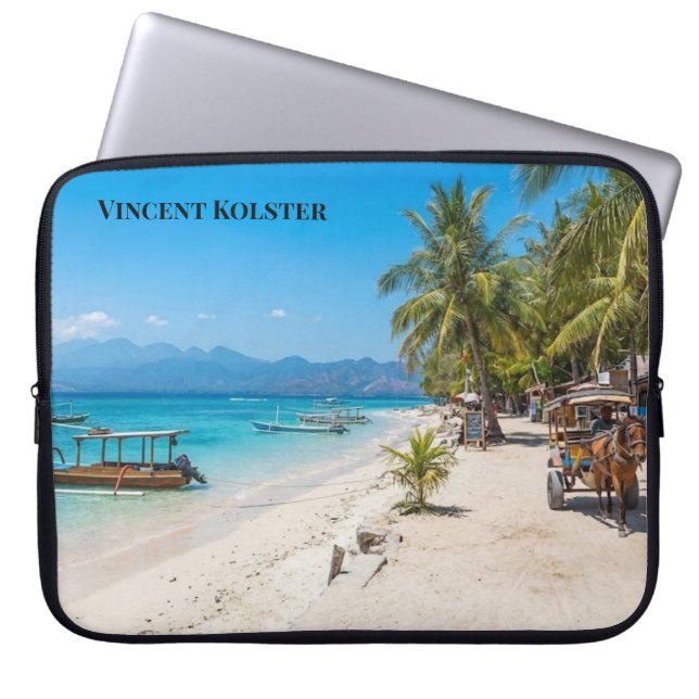 Gili Trawangan Island Paradise Beach  Laptop Sleeve (Front)