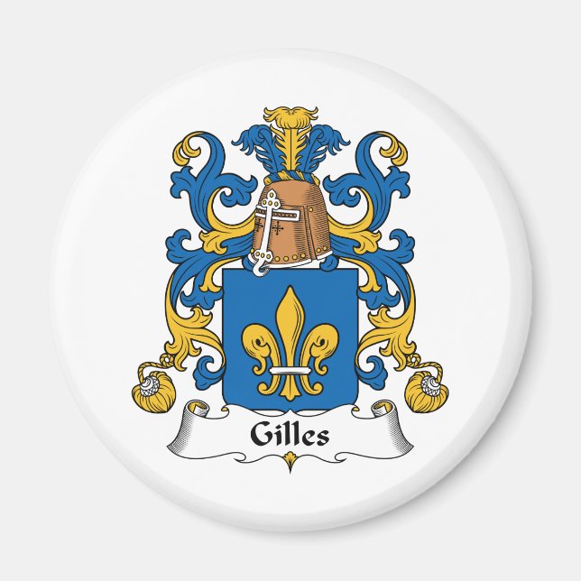 Gilles Family Crest Magnet (Front)