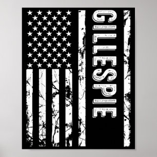 Gillespie Last Name Funny Surname Team Family Poster