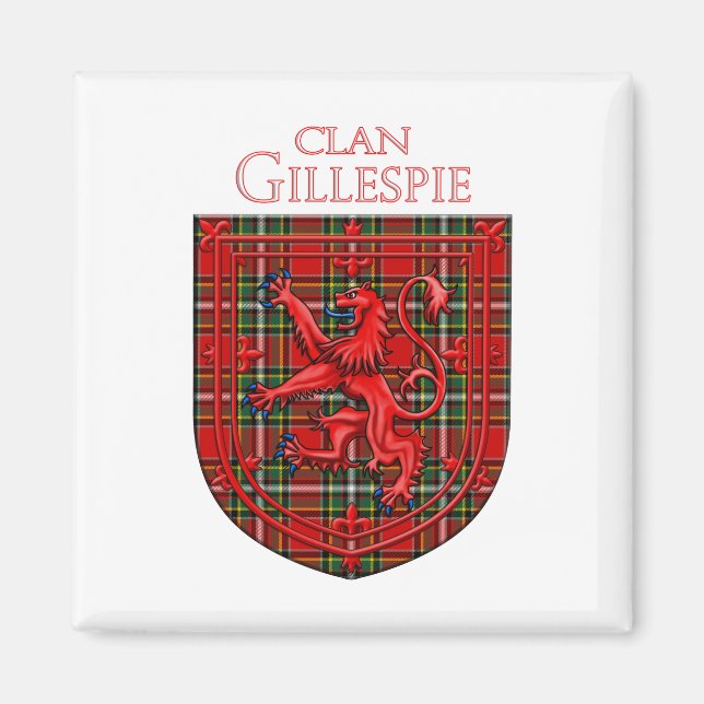 Gillespie Tartan Scottish Plaid Lion Rampant Magnet (Front)