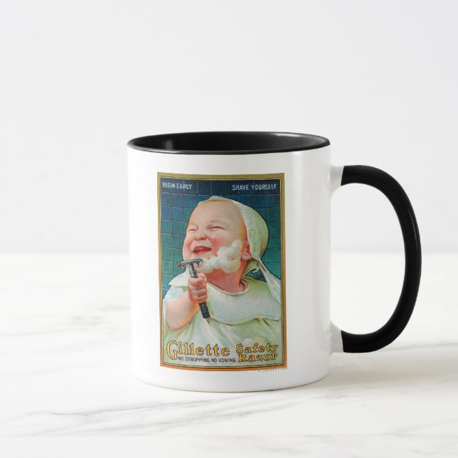 Gillette Safety Razor - Begin Early Shave Mug (Right)