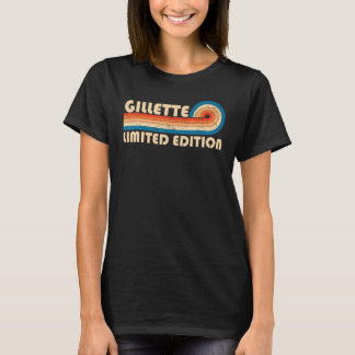 GILLETTE Surname Retro Vintage 80s 90s Birthday Re T-Shirt