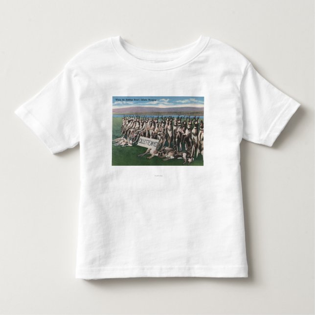 Gillette, WY - Where the Antelope Roam Toddler T-Shirt (Front)
