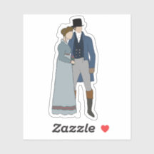 Gillian and Scott, custom-cut vinyl sticker