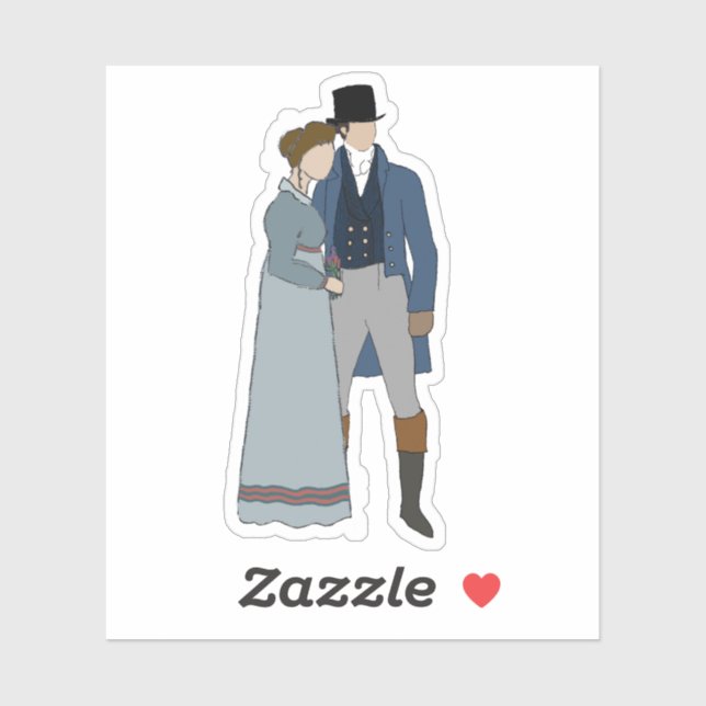 Gillian and Scott, custom-cut vinyl sticker (Sheet)