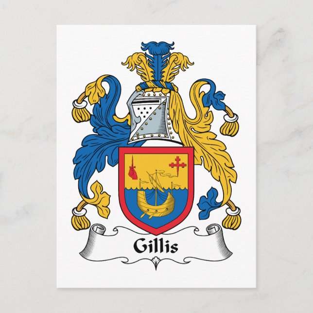 Gillis Family Crest Postcard (Front)