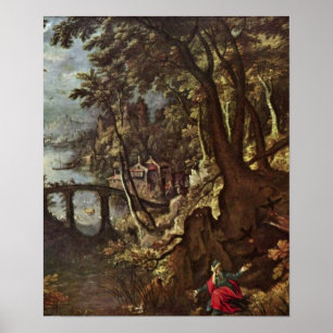 Gillis van Coninxloo - Elijah is fed by ravens Poster