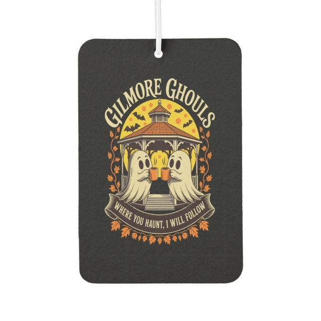 Gilmore Ghouls Halloween Ghost Car Air Freshener (Front)