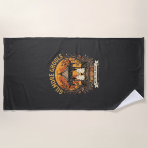 Gilmore Ghouls Halloween Ghost Gazebo Design_1 Beach Towel
