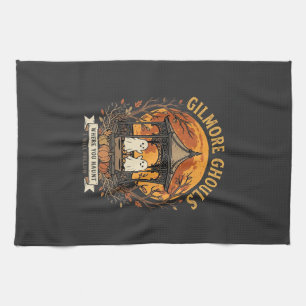 Gilmore Ghouls Halloween Ghost Gazebo Design_1 Tea Towel