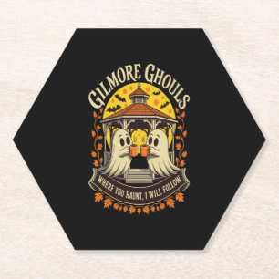 Gilmore Ghouls Halloween Ghost Paper Coaster