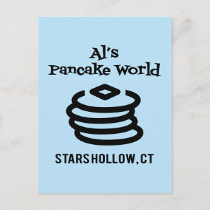 Gilmore Girls   Al's Pancake World Logo Postcard