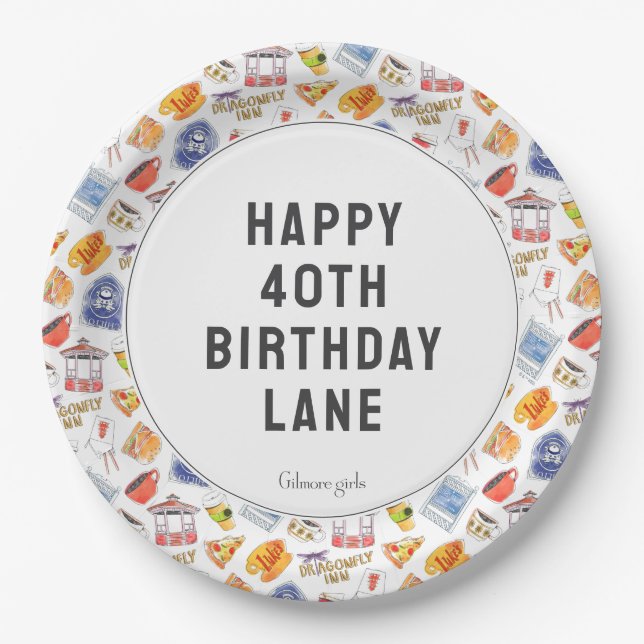 Gilmore Girl's Birthday Paper Plate (Front)