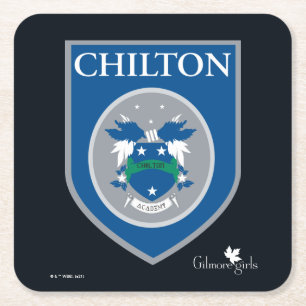 Gilmore Girls Chilton Academy Badge Square Paper Coaster