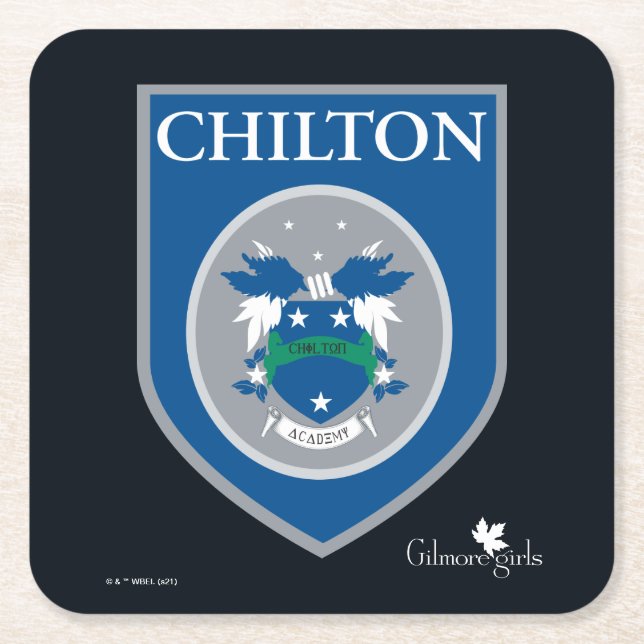 Gilmore Girls | Chilton Academy Badge Square Paper Coaster (Front)