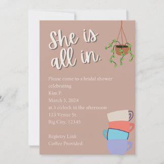gilmore girls coffee bridal shower invitation