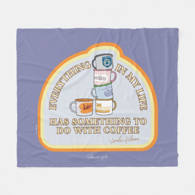 Gilmore Girls | Coffee Quote Graphic Fleece Blanket (Front (Horizontal))