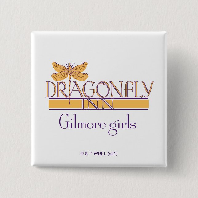 Gilmore Girls | Dragonfly Inn Logo 15 Cm Square Badge (Front)