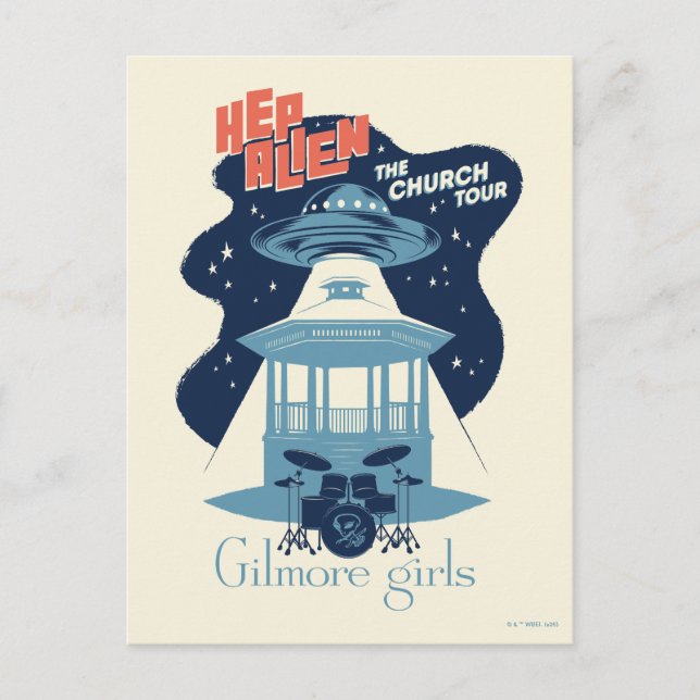 Gilmore Girls Hep Alien Church Tour Postcard (Front)