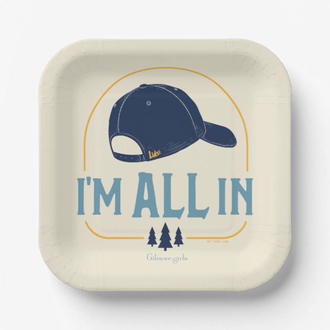 Gilmore Girls I’m All In Luke’s Hat Paper Plate (Front)