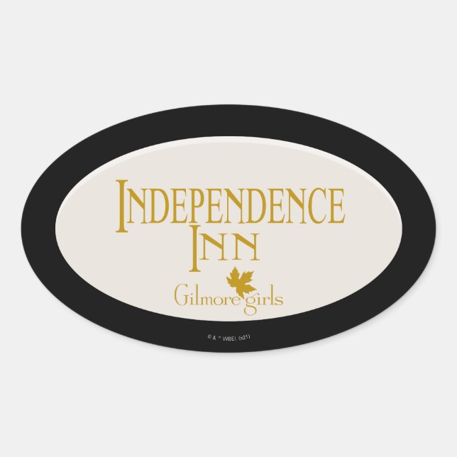 Gilmore Girls | Independence Inn Oval Sticker (Front)