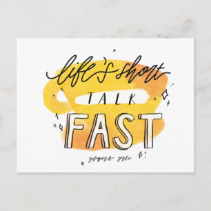 Gilmore Girls   Life's Short Talk Fast Postcard
