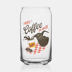 Gilmore Girls Luke’s Coffee IV Quote Can Glass