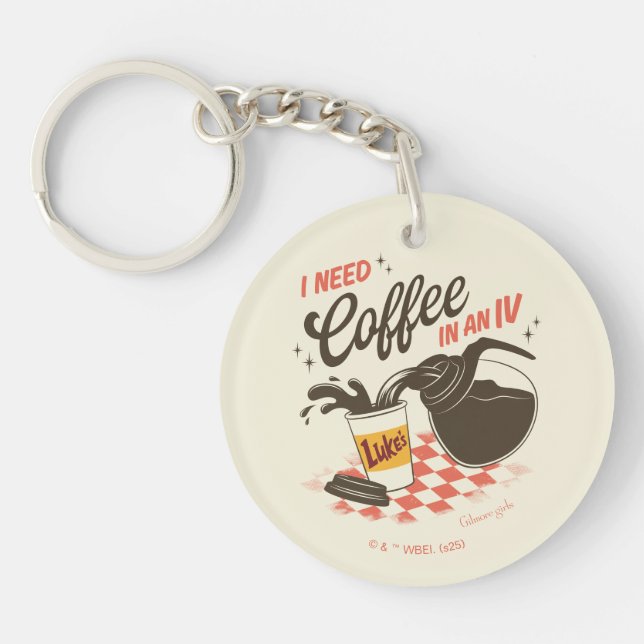 Gilmore Girls Luke’s Coffee IV Quote Key Ring (Front)