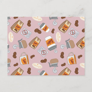 Gilmore Girls   Luke's Diner Coffee Pattern Postcard