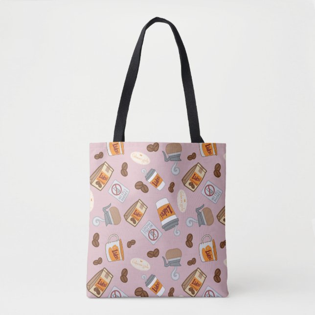 Gilmore Girls | Luke's Diner Coffee Pattern Tote Bag (Front)
