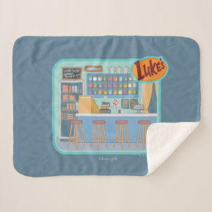 Gilmore Girls Luke's Diner Graphic Sherpa Blanket