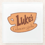 Gilmore Girls | Luke's Diner Logo Glass Coaster<br><div class="desc">This graphic features the iconic Luke's Diner logo. Luke's Diner is Lorelai and Rory's favourite place to eat on the TV Show,  Gilmore Girls.</div>