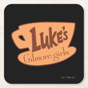 Gilmore Girls Luke's Diner Logo Square Paper Coaster