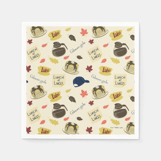 Gilmore Girls Lunch at Luke’s Pattern Napkin (Front)