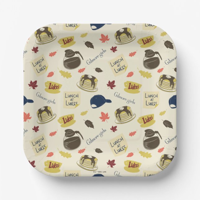Gilmore Girls Lunch at Luke’s Pattern Paper Plate (Front)