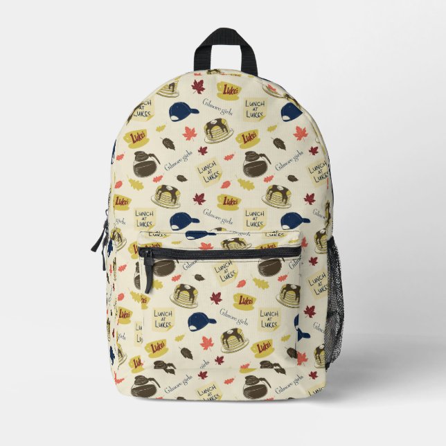 Gilmore Girls Lunch at Luke’s Pattern Printed Backpack (Front)