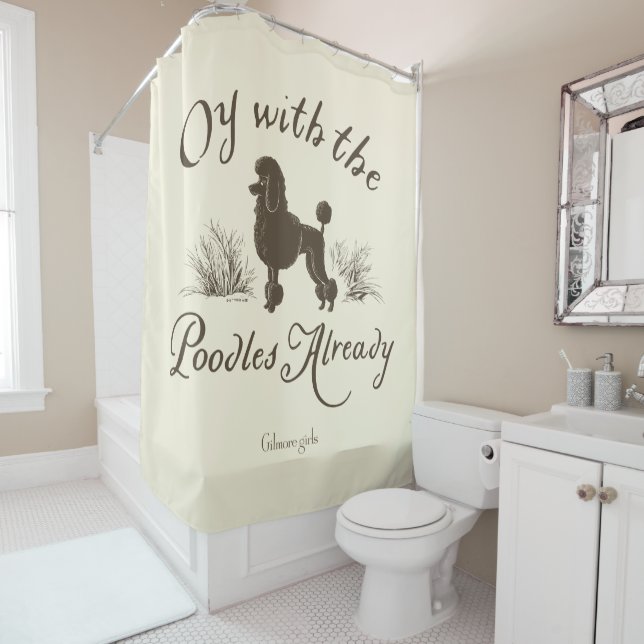 Gilmore Girls | Oy With the PoodlesDesign Shower Curtain (In Situ)
