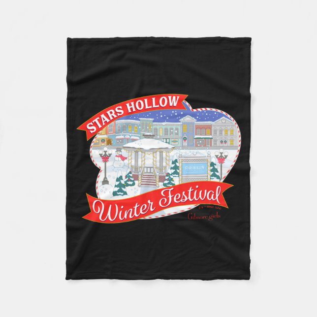 Gilmore Girls Stars Hollow Winter Festival  Fleece Blanket (Front)