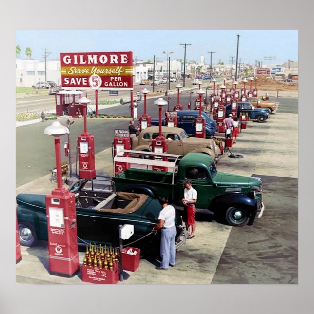 Gilmore's Gas A Teria Los Angeles 1948 Poster (Front)